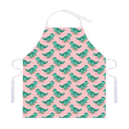 Isometric Tyrannosaurus Pattern Print Adjustable Apron