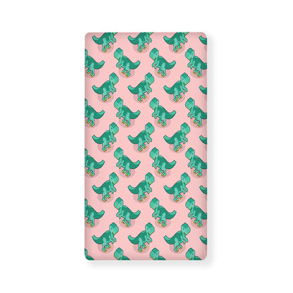 Isometric Tyrannosaurus Pattern Print Baby Crib Sheet