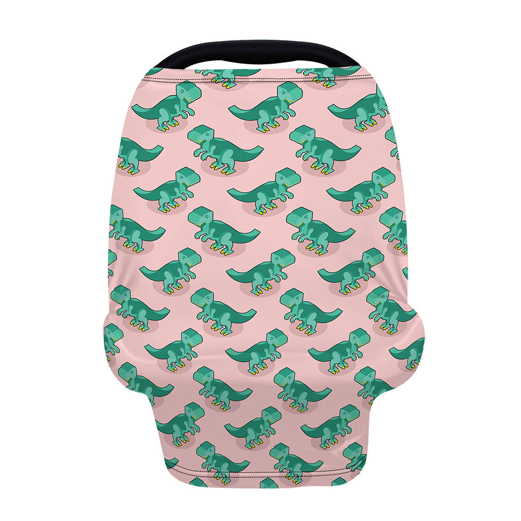 Isometric Tyrannosaurus Pattern Print Baby Seat Cover