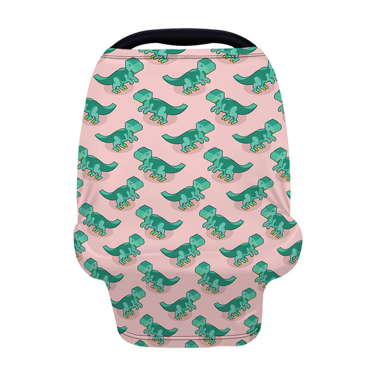 Isometric Tyrannosaurus Pattern Print Baby Seat Cover