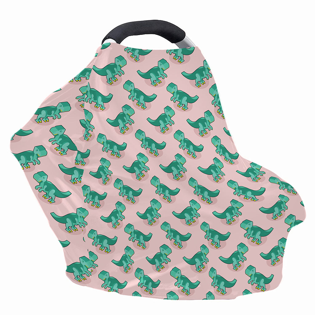 Isometric Tyrannosaurus Pattern Print Baby Seat Cover