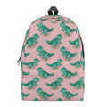 Isometric Tyrannosaurus Pattern Print School Backpack
