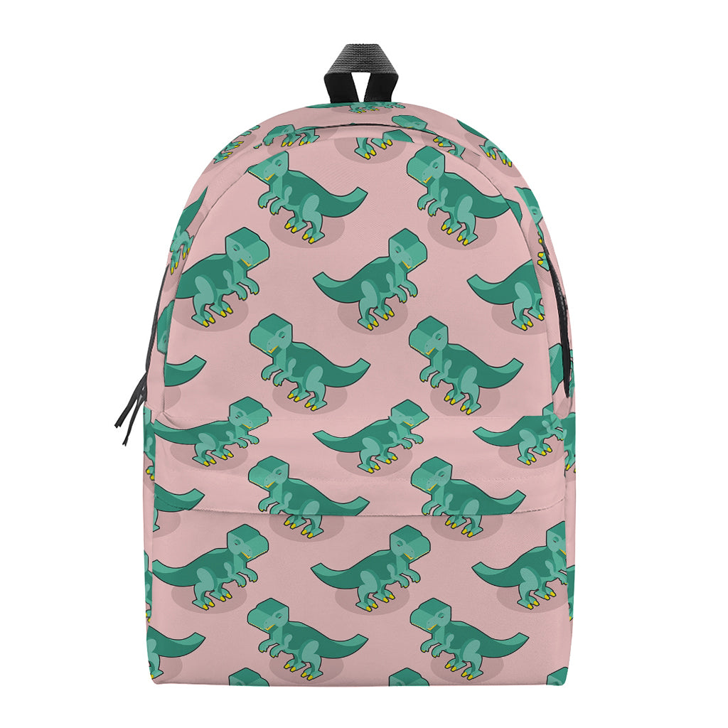 Isometric Tyrannosaurus Pattern Print Backpack