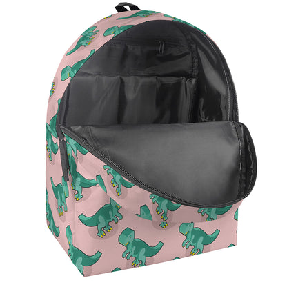 Isometric Tyrannosaurus Pattern Print Backpack