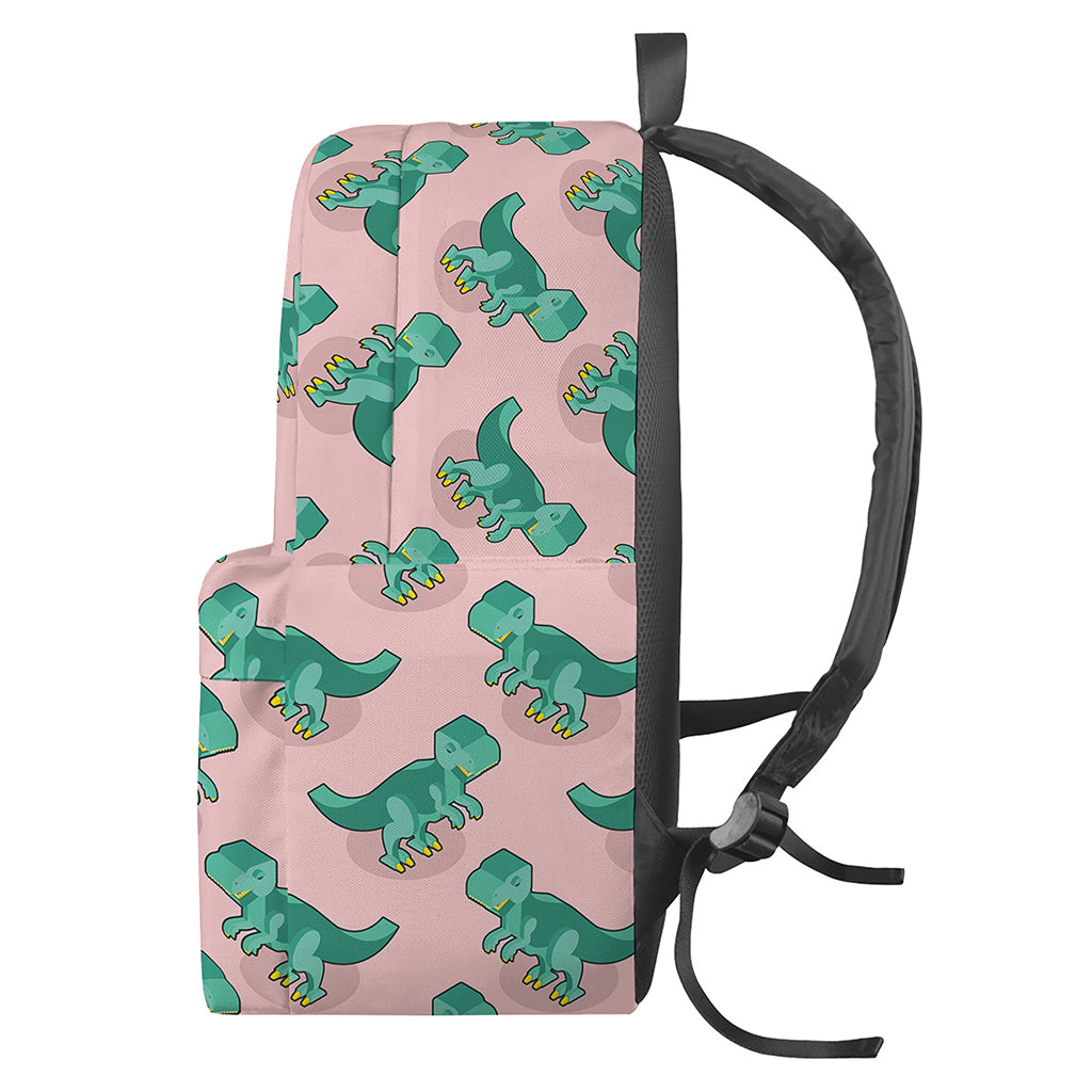 Isometric Tyrannosaurus Pattern Print Backpack