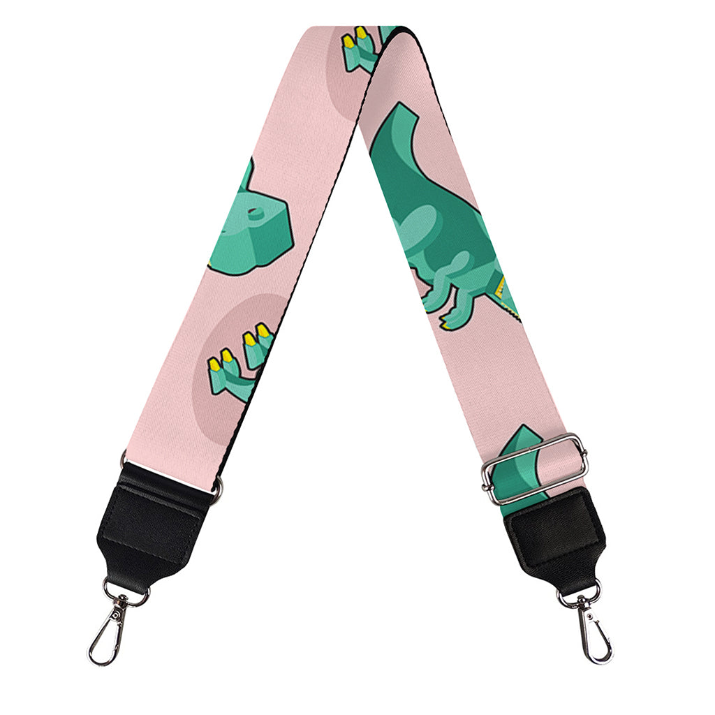 Isometric Tyrannosaurus Pattern Print Bag Strap