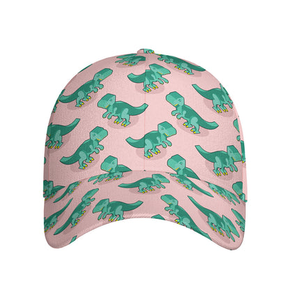 Isometric Tyrannosaurus Pattern Print Baseball Cap