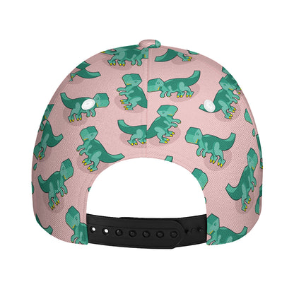 Isometric Tyrannosaurus Pattern Print Baseball Cap