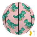 Isometric Tyrannosaurus Pattern Print Basketball