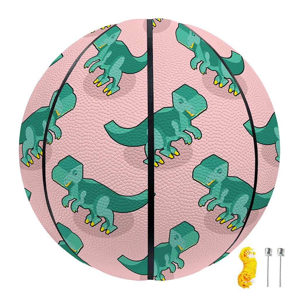 Isometric Tyrannosaurus Pattern Print Basketball