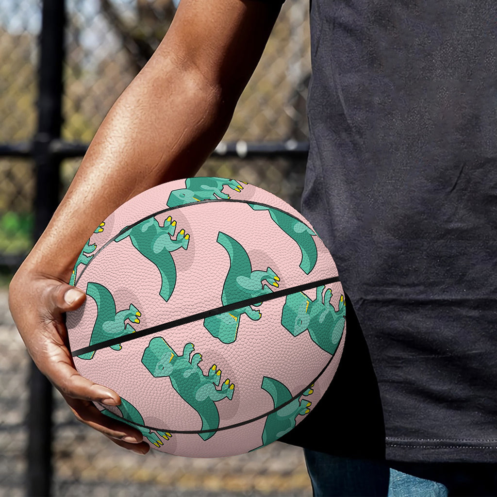 Isometric Tyrannosaurus Pattern Print Basketball