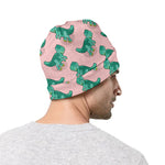 Isometric Tyrannosaurus Pattern Print Beanie