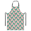 Isometric Tyrannosaurus Pattern Print Bib Apron With Pocket