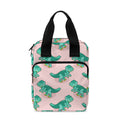 Isometric Tyrannosaurus Pattern Print Bible Tote Bag