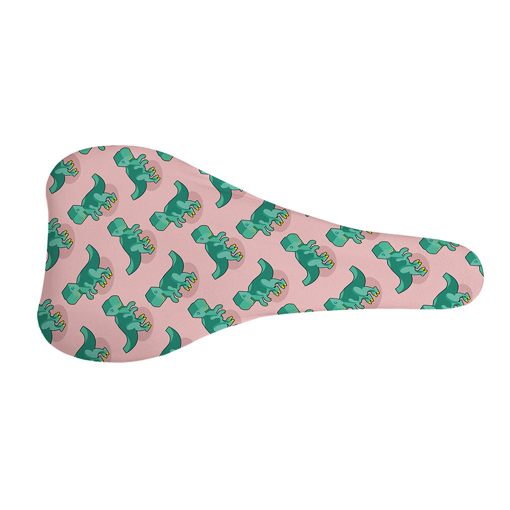 Isometric Tyrannosaurus Pattern Print Bicycle Seat Cover