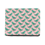 Isometric Tyrannosaurus Pattern Print Bifold Wallet