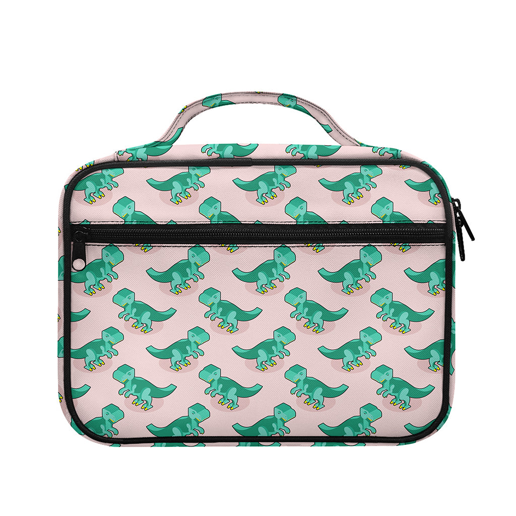 Isometric Tyrannosaurus Pattern Print Briefcase Bible Bag