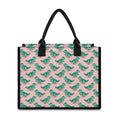 Isometric Tyrannosaurus Pattern Print Canvas Tote Bag