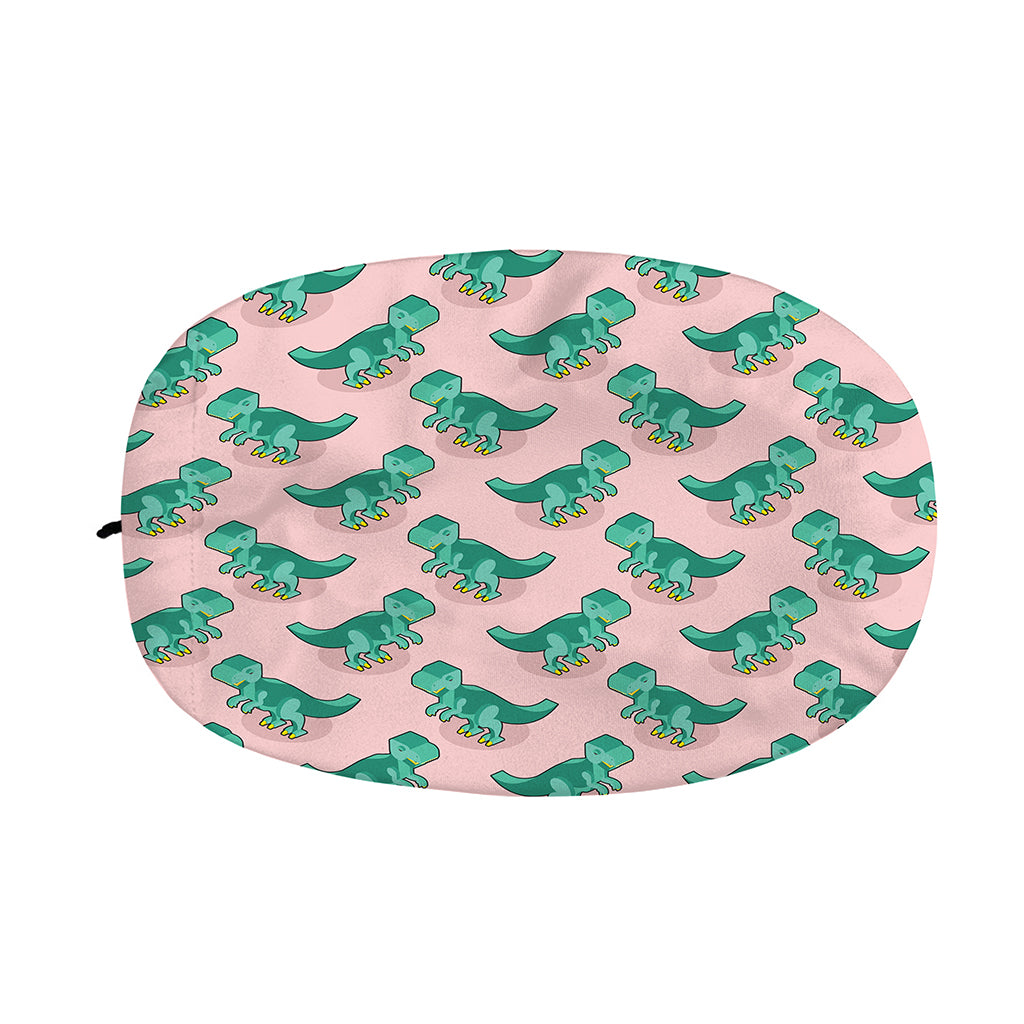 Isometric Tyrannosaurus Pattern Print Car Side Mirror Covers
