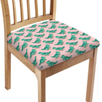 Isometric Tyrannosaurus Pattern Print Chair Cushion Cover