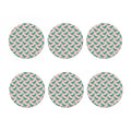 Isometric Tyrannosaurus Pattern Print Coaster Set