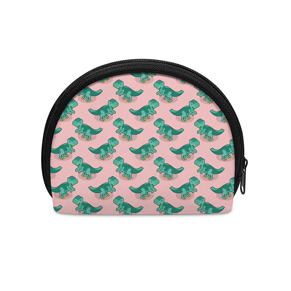 Isometric Tyrannosaurus Pattern Print Coin Purse
