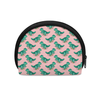 Isometric Tyrannosaurus Pattern Print Coin Purse