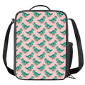 Isometric Tyrannosaurus Pattern Print Crossbody Lunch Bag