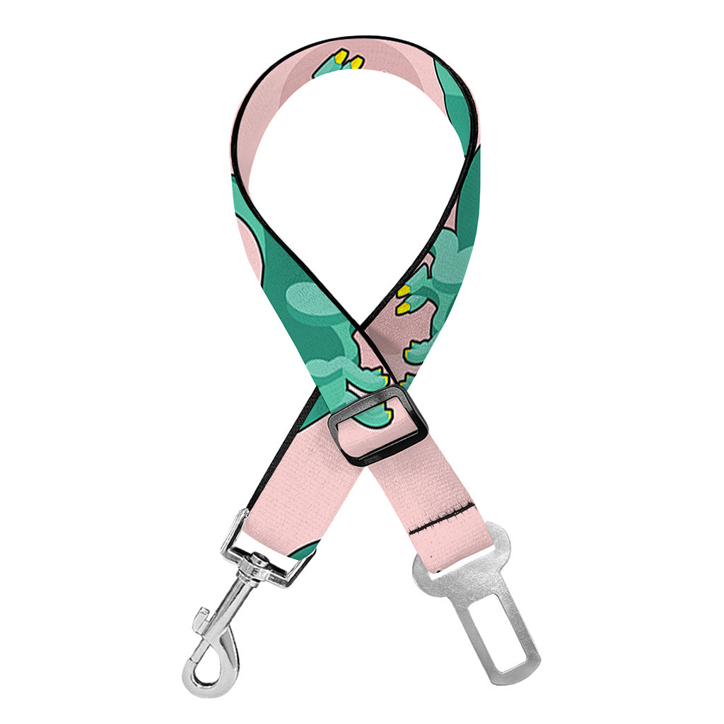 Isometric Tyrannosaurus Pattern Print Dog Seat Belt