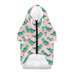 Isometric Tyrannosaurus Pattern Print Dog Zip Up Hoodie