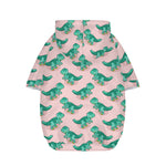 Isometric Tyrannosaurus Pattern Print Dog Zip Up Hoodie