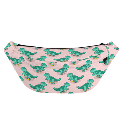 Isometric Tyrannosaurus Pattern Print Fanny Pack