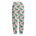 Isometric Tyrannosaurus Pattern Print Fleece Lined Knit Pants