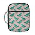 Isometric Tyrannosaurus Pattern Print Front Pocket Bible Bag