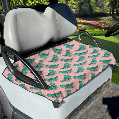 Isometric Tyrannosaurus Pattern Print Golf Cart Seat Cover