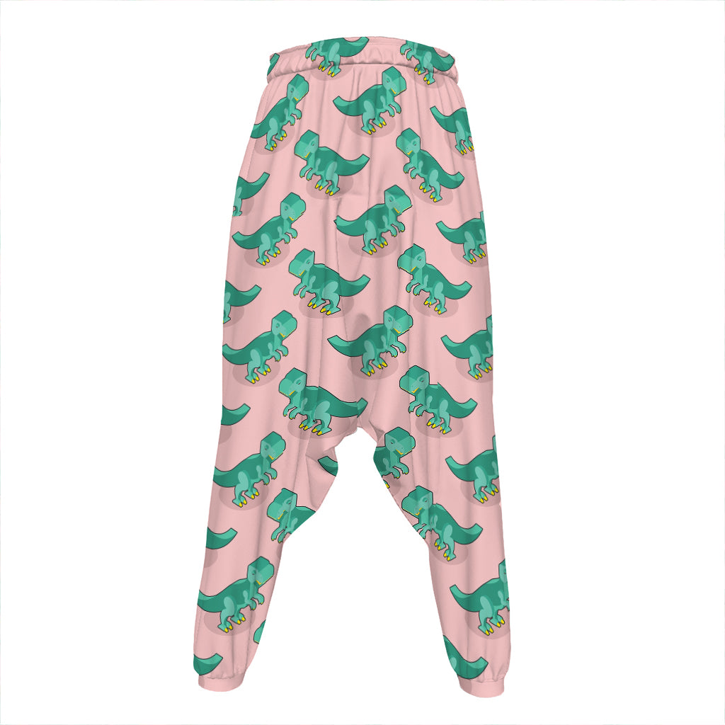 Isometric Tyrannosaurus Pattern Print Hammer Pants