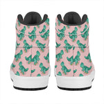Isometric Tyrannosaurus Pattern Print High Top Leather Sneakers
