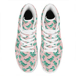 Isometric Tyrannosaurus Pattern Print High Top Leather Sneakers