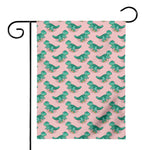 Isometric Tyrannosaurus Pattern Print House Flag