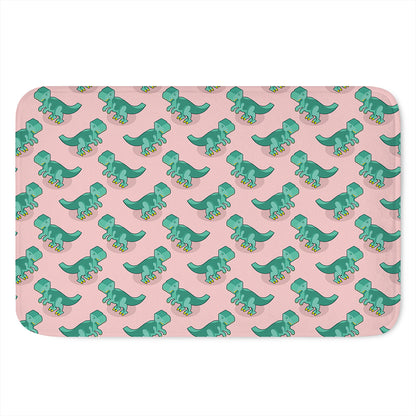 Isometric Tyrannosaurus Pattern Print Indoor Door Mat