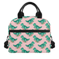 Isometric Tyrannosaurus Pattern Print Insulated Lunch Bag