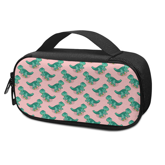 Isometric Tyrannosaurus Pattern Print Insulin Cooler Travel Case