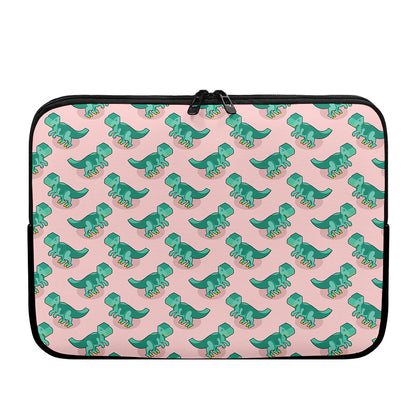 Isometric Tyrannosaurus Pattern Print Laptop Sleeve