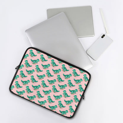 Isometric Tyrannosaurus Pattern Print Laptop Sleeve
