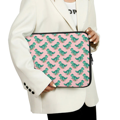 Isometric Tyrannosaurus Pattern Print Laptop Sleeve