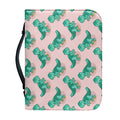 Isometric Tyrannosaurus Pattern Print Leather Bible Cover