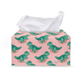 Isometric Tyrannosaurus Pattern Print Leather Tissue Box Cover