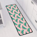 Isometric Tyrannosaurus Pattern Print Long Kitchen Mat