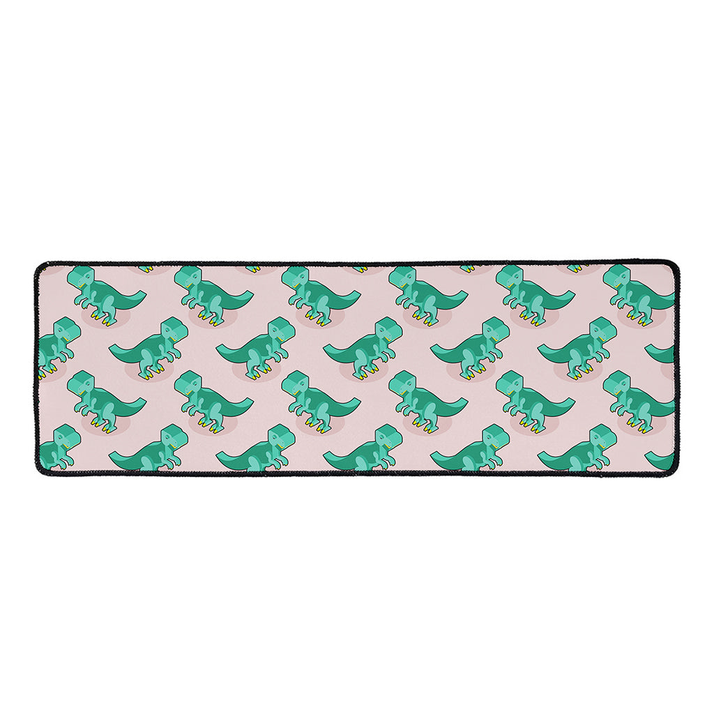 Isometric Tyrannosaurus Pattern Print Long Kitchen Mat