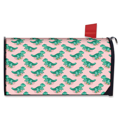 Isometric Tyrannosaurus Pattern Print Mailbox Cover